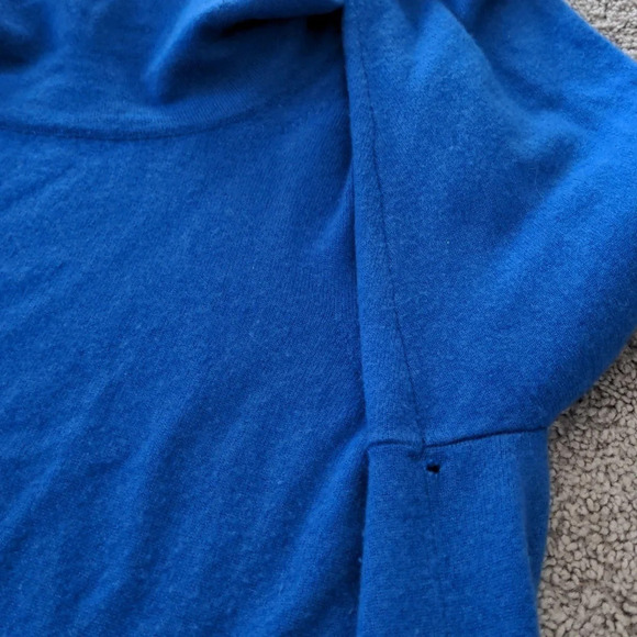 Pure Collection Cashmere Royal Blue Rollover Turtle neck with roll sleeve sz 20 - Picture 9 of 12